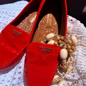KATE SPADE Coral Patent Loafers WORN ONCE